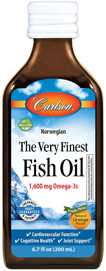 The Very Finest Fish Oil, Natural Lemon - 200 ml. - Carlson Labs
