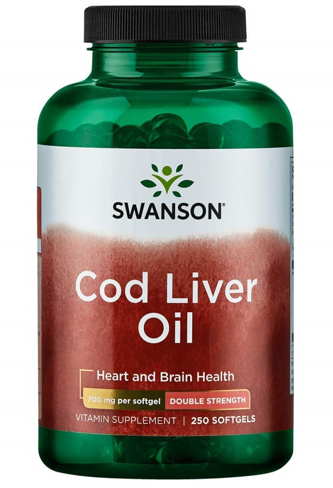 Cod Liver Oil, 700mg Double-Strength - 250 softgels - Swanson