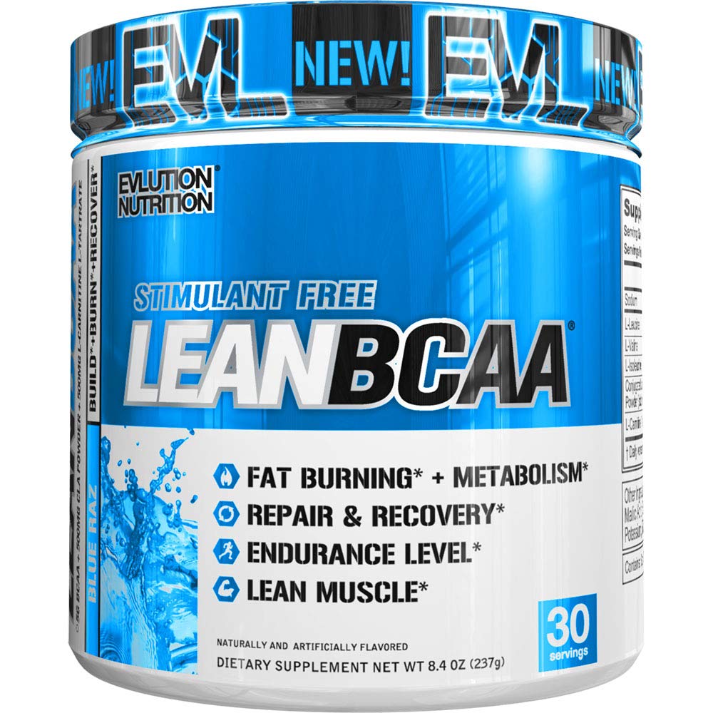Lean BCAA - Stimulant Free, Blue Raz - 237 grams - EVLution Nutrition