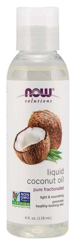 Coconut Oil, Liquid Pure Fractionated - 118 ml. - NOW Foods
