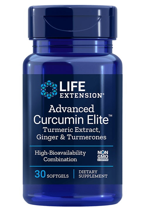 Advanced Curcumin Elite Turmeric Extract, Ginger & Turmerones - 30 softgels - Life Extension