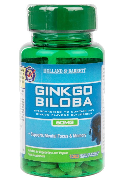 Ginkgo Biloba, 60mg - 120 tablets - Holland & Barrett