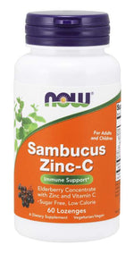Sambucus Zinc-C - 60 lozenges - NOW Foods