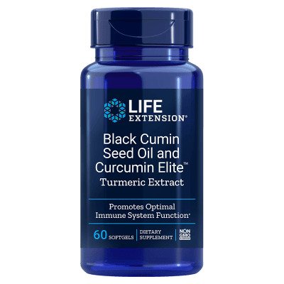 Black Cumin Seed Oil and Curcumin Elite Turmeric Extract - 60 softgels - Life Extension