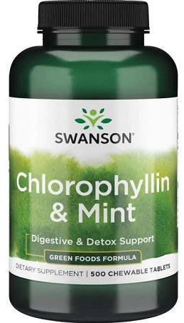 Chlorophyllin & Mint - 500 chewable tablets - Swanson