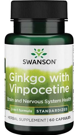 Ginkgo with Vinpocetine Standardized - 60 caps - Swanson