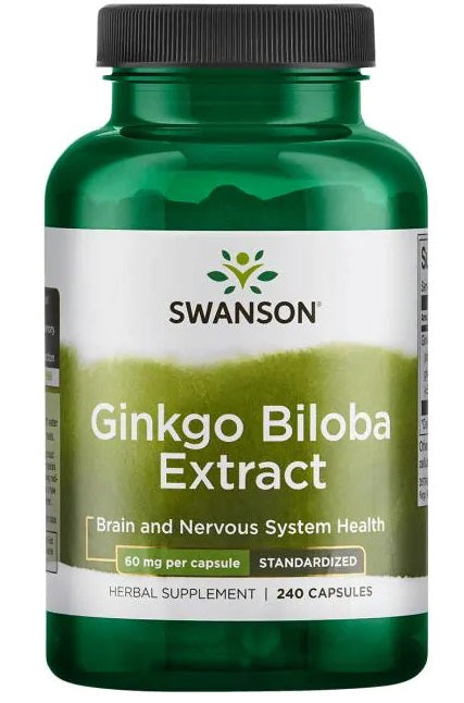 Ginkgo Biloba Extract, 60mg - 240 caps - Swanson