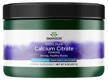 Calcium Citrate Powder, 100% Pure and Dairy-Free - 227 grams - Swanson