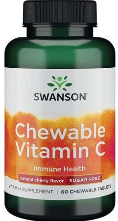 Chewable Vitamin C, Natural Cherry Flavour - 60 chewable tablets - Swanson