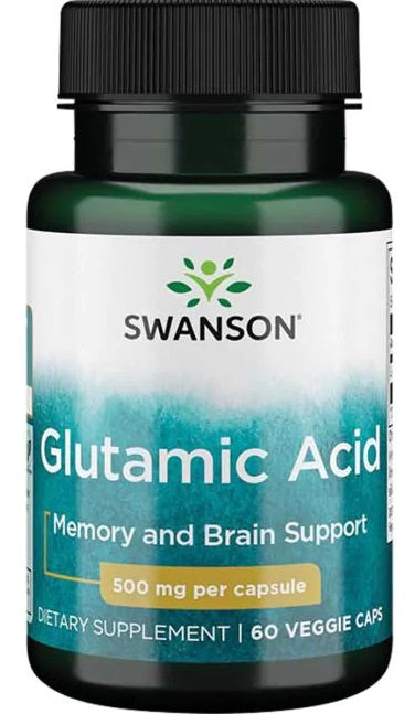 Glutamic Acid, 500mg - 60 vcaps - Swanson