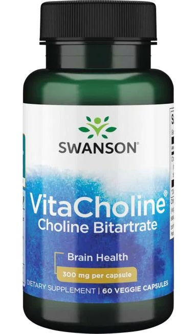 VitaCholine Choline Bitartrate, 300mg - 60 vcaps - Swanson