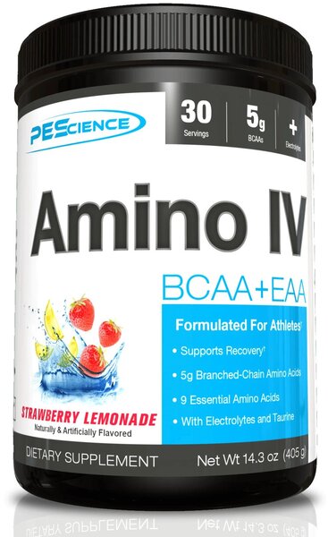 Amino IV, Strawberry Lemonade - 405 grams - PEScience