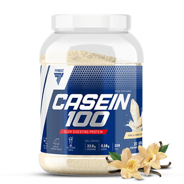 Casein 100, Vanilla - 600 grams - Trec Nutrition