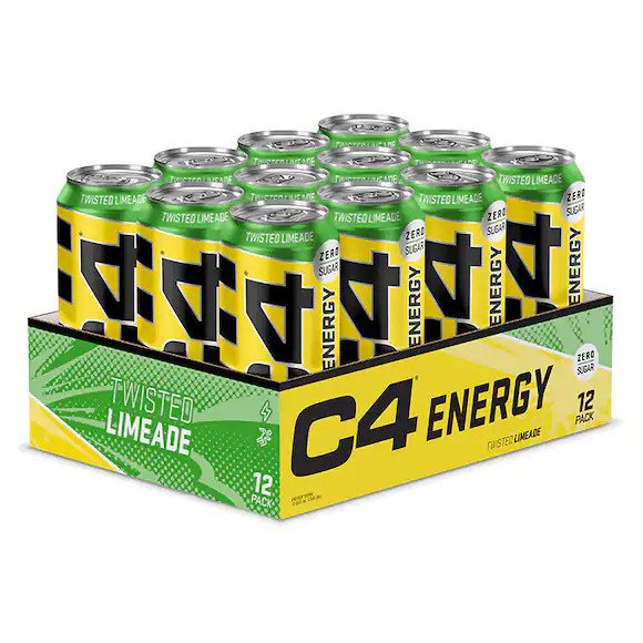C4 Explosive Energy Drink, Twisted Limeade - 12 x 500 ml. - Cellucor