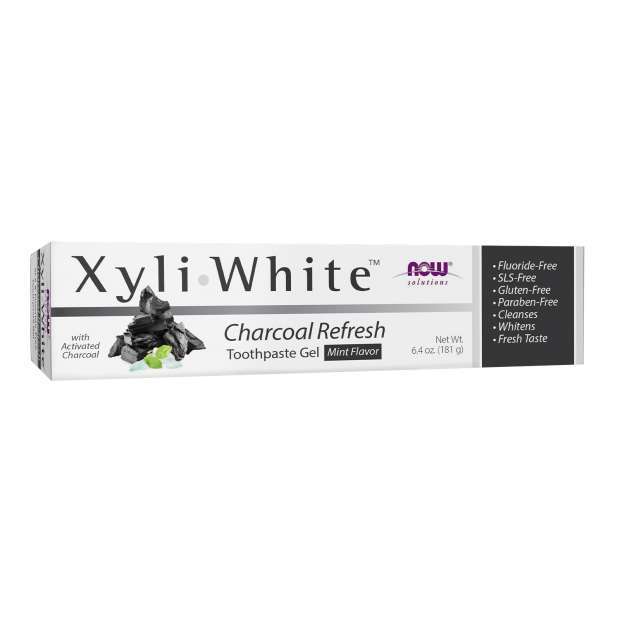 XyliWhite, Charcoal Refresh Toothpaste Gel - 181 grams - NOW Foods