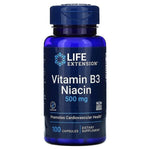 Vitamin B3 Niacin, 500mg - 100 caps - Life Extension