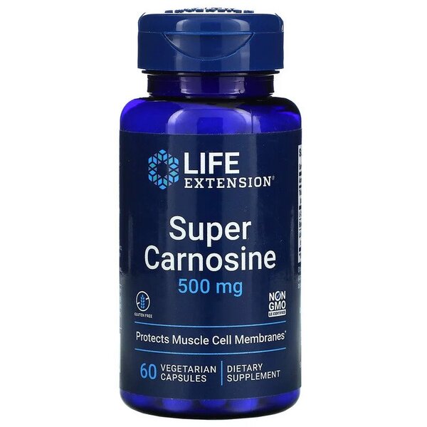 Super Carnosine, 500mg - 60 vcaps - Life Extension