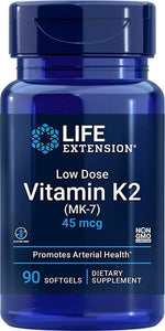 Low Dose Vitamin K2 (MK-7), 45mcg - 90 softgels - Life Extension
