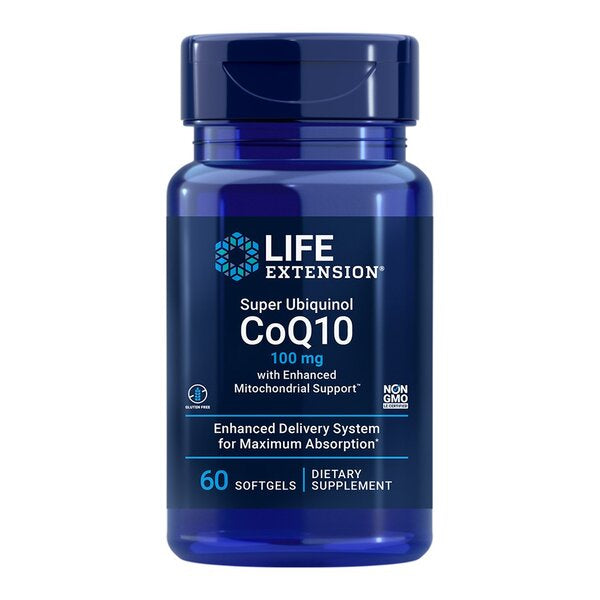 Super Ubiquinol CoQ10 with Enhanced Mitochondrial Support, 100mg - 60 softgels - Life Extension