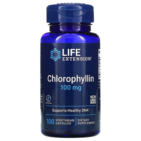 Chlorophyllin, 100mg - 100 vcaps - Life Extension