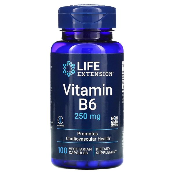 Vitamin B6, 250mg - 100 vcaps - Life Extension