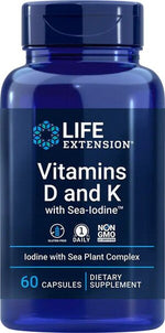 Vitamins D and K with Sea-Iodine - 60 caps - Life Extension