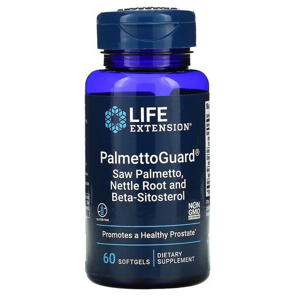 PalmettoGuard Saw Palmetto/Nettle Root with Beta-Sitosterol - 60 softgels - Life Extension
