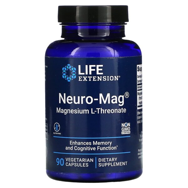 Neuro-Mag Magnesium L-Threonate - 90 vcaps - Life Extension