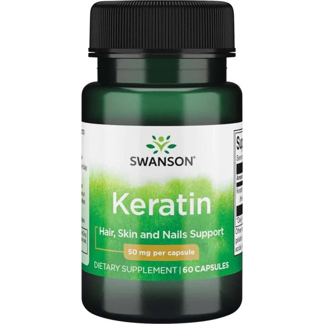 Keratin, 50mg - 60 caps - Swanson
