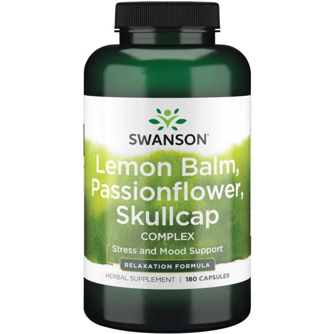 Lemon Balm, Passionflower, Skullcap Complex - 180 caps - Swanson