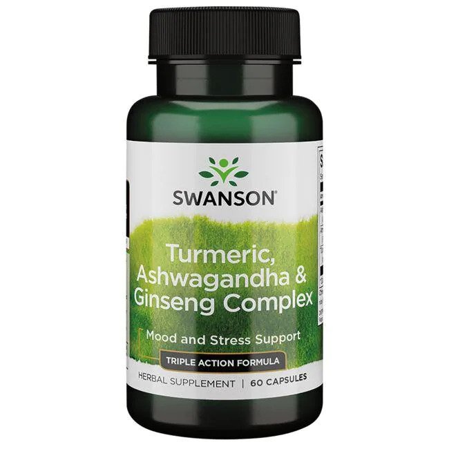 Turmeric, Ashwagandha & Ginseng Complex - 60 caps - Swanson