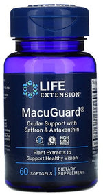 MacuGuard Ocular Support with Saffron & Astaxanthin - 60 softgels - Life Extension