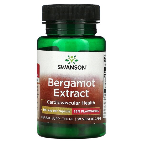 Bergamot Extract, 500mg - 30 vcaps - Swanson