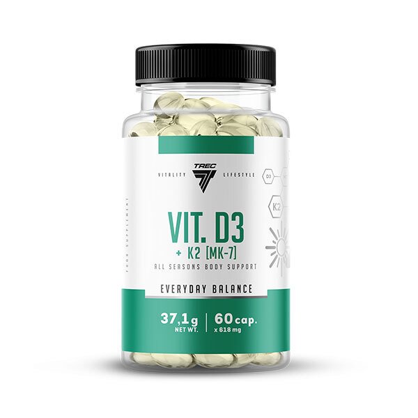 Vit D3 + K2 MK-7 - 60 caps - Trec Nutrition