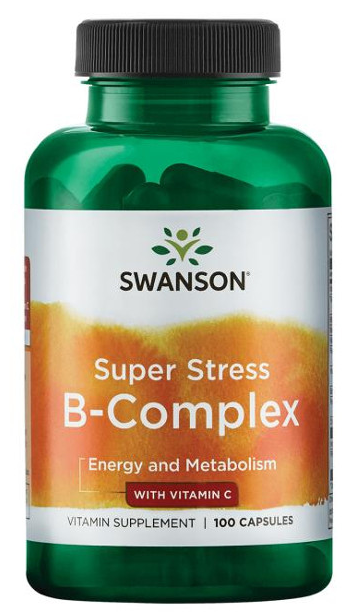 Super Stress B-Complex with Vitamin C - 100 caps - Swanson