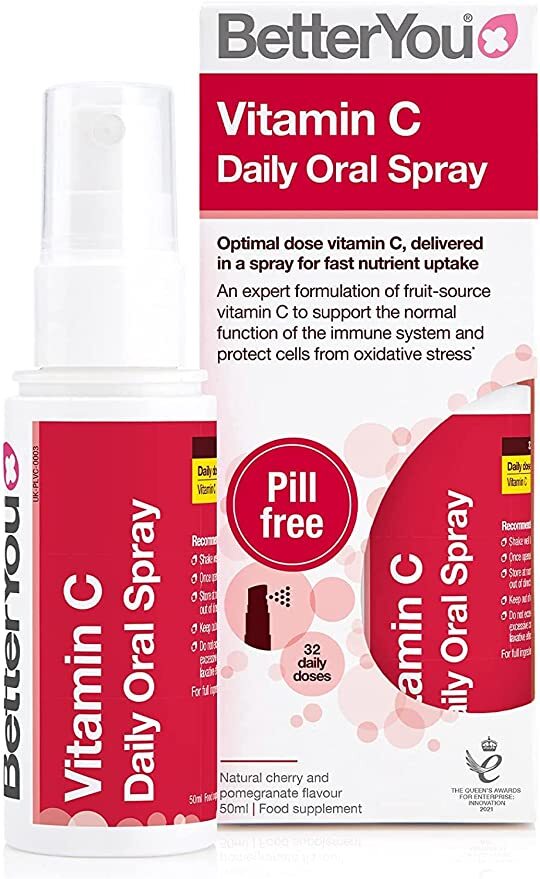 Vitamin C Daily Oral Spray, Natural Cherry and Pomegranate - 50 ml. - BetterYou