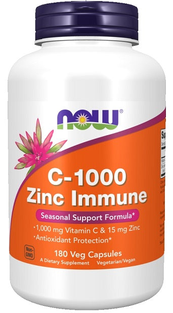C-1000 Zinc Immune - 180 vcaps - NOW Foods