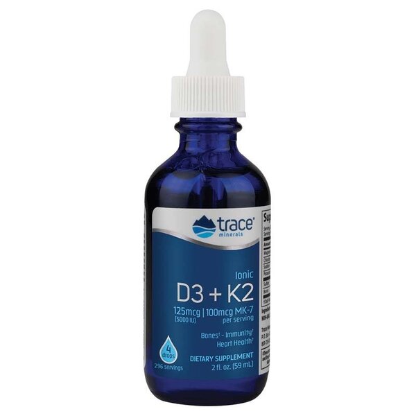 Ionic D3 + K2 - 59 ml. - Trace Minerals
