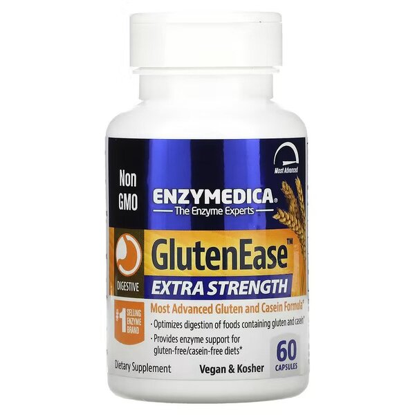 GlutenEase Extra Strength - 60 caps - Enzymedica