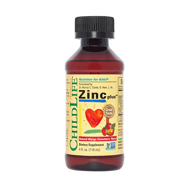 Zinc Plus, Natural Mango Strawberry - 118 ml. - Child Life
