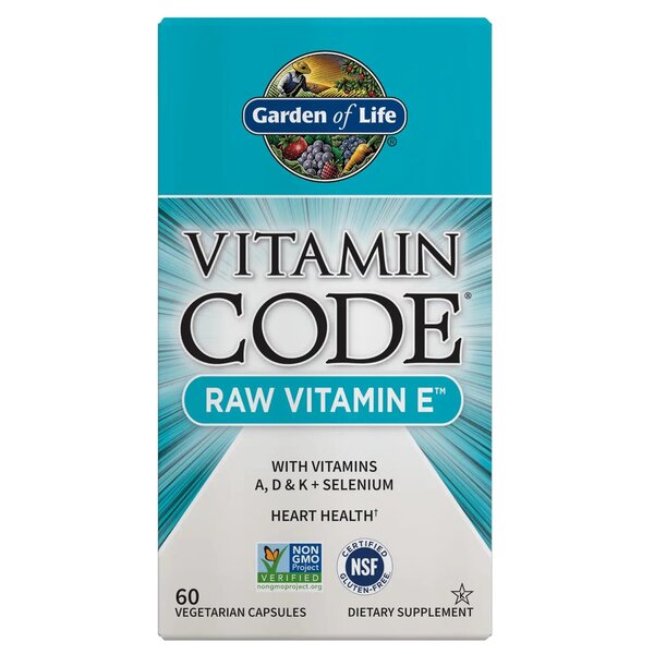 Vitamin Code Raw Vitamin E - 60 vcaps - Garden of Life