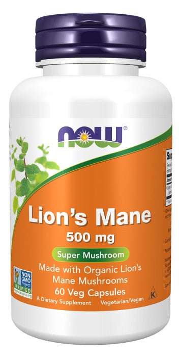 Lion's Mane, 500mg - 60 vcaps - NOW Foods