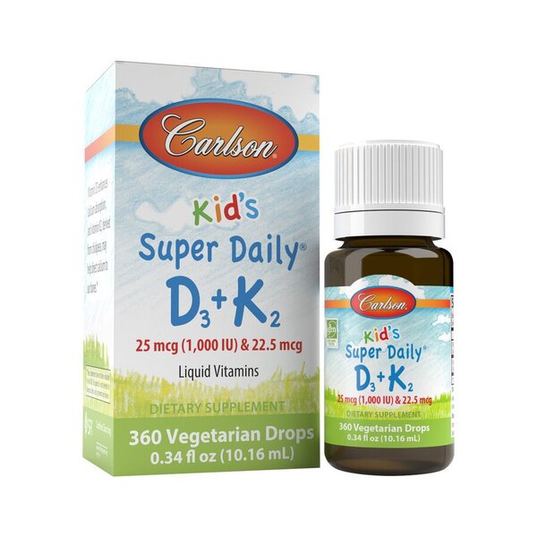 Kid's Super Daily D3 + K2 - 10 ml. - Carlson Labs
