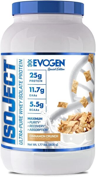 IsoJect, Cinnamon Crunch (EAN 817189029087) - 806 grams - Evogen
