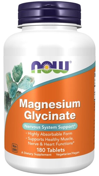 Magnesium Glycinate - 180 tablets - NOW Foods
