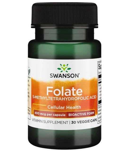 Folate (5-Methyltetrahydrofolic Acid), 400mcg - 30 vcaps - Swanson