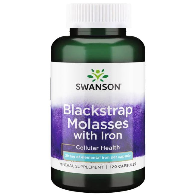 Blackstrap Molasses with Iron, 29mg - 120 caps - Swanson
