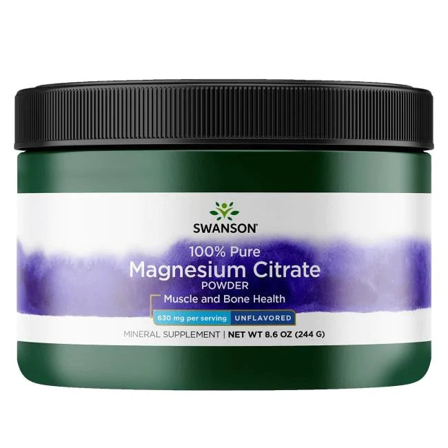 Magnesium Citrate, Powder 630mg - 244 grams - Swanson