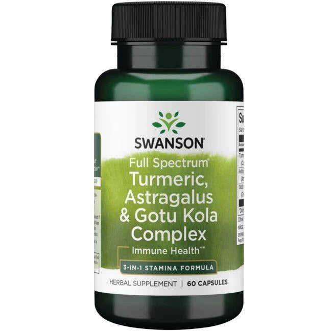 Full Spectrum Turmeric, Astragalus & Gotu Kola Complex - 60 caps - Swanson