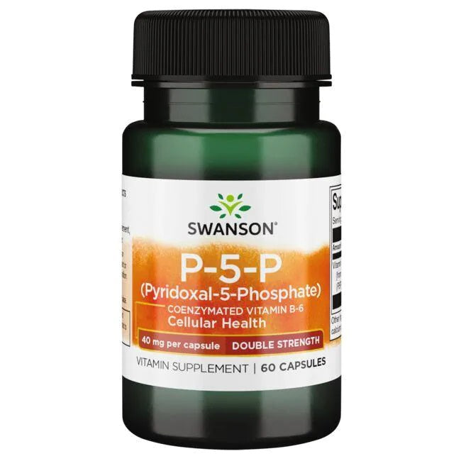 P-5-P (Pyridoxal-5-Phosphate) Coenzymated Vitamin B6, 40mg - 60 caps - Swanson
